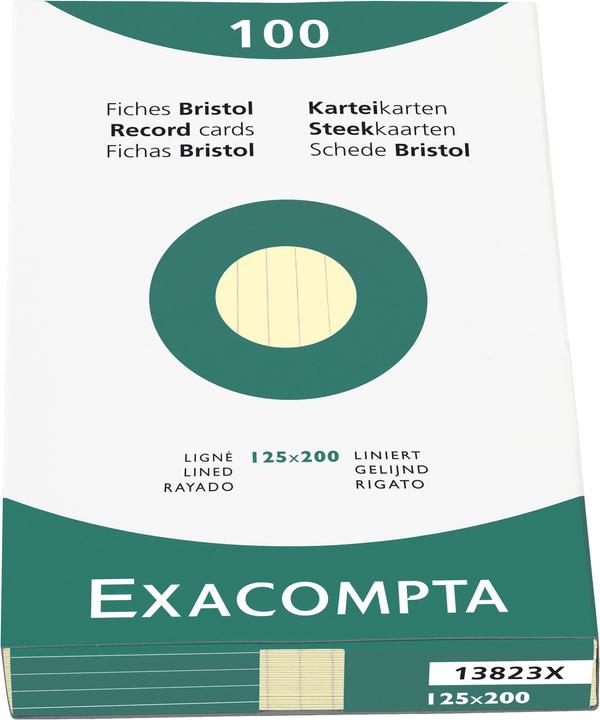 Image du produit Exacompta Fiches (125 x 200 mm, 205 g/m², 100 x)