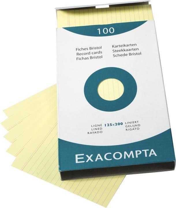 Image du produit Exacompta Fiches (125 x 200 mm, 205 g/m², 100 x)