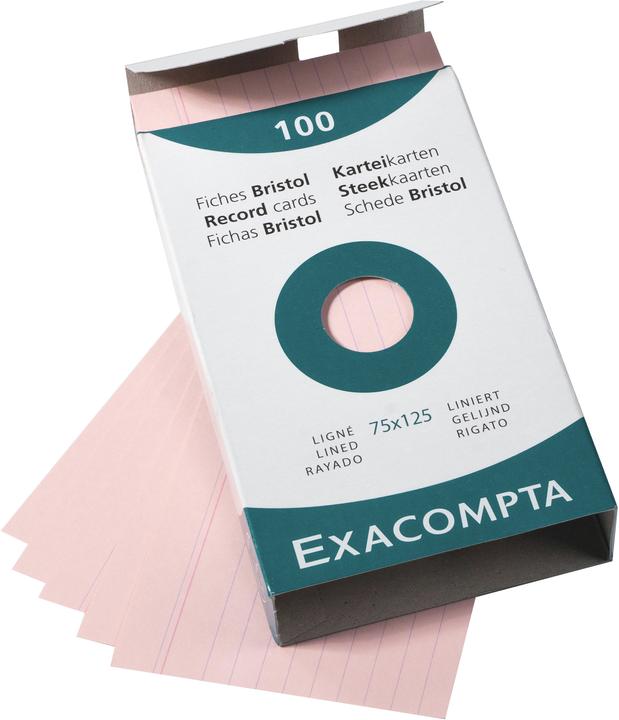 Produktbild Exacompta Karteikarten (75 x 125 mm, 205 g/m², 100 x)