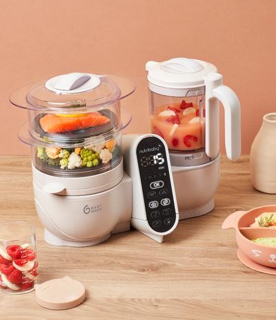 Actual product image Babymoov Nutribaby(+) Mineral beige 6-in-1 multi-purpose baby food processor