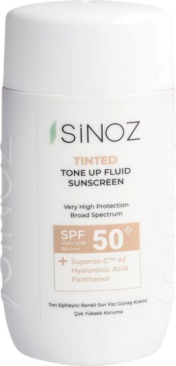 Actual product image Sinoz Tinted Tone Up Fluid Sunscreen (Sun lotion, SPF 50+, 50 ml)