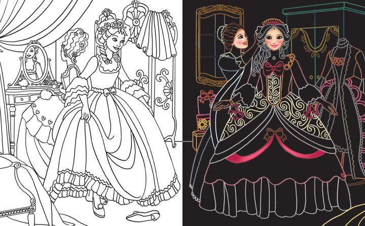 Actual product image Magic fairy tale world - doodle-scratch book for children 5 years and older