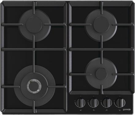 Image du produit Gorenje Hob GTW641EB Gas on glass, Number of burners/cooking zones 4, Mechanical, Juodas