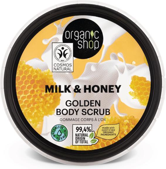 Produktbild Organic Shop Milch Honig Goldenes Körperpeeling 250ml (Körperlotion, 250 ml)