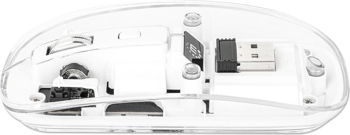 Actual product image Manhattan MH Transparent 4D mouse, White (Wireless)