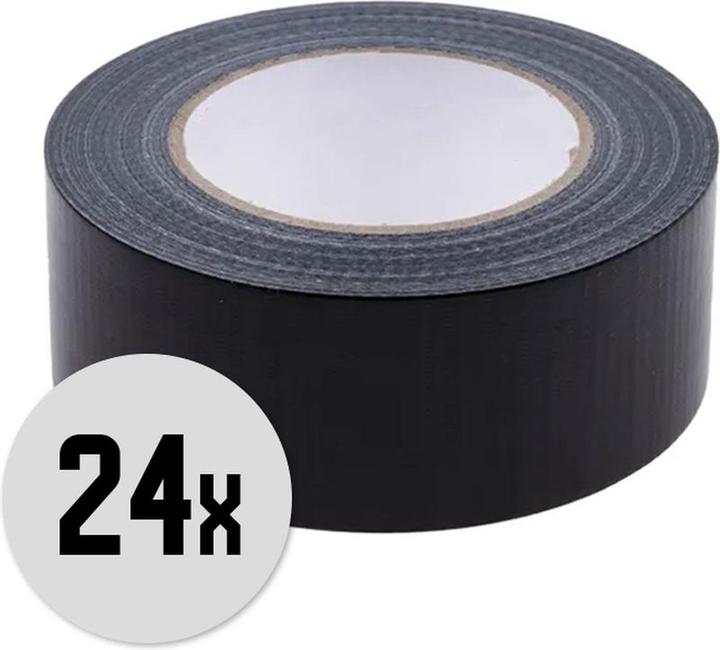 Actual product image Dula Duct Tape - Black - 50mm x 50m - 24 Rolls Duck Tape (50 mm)