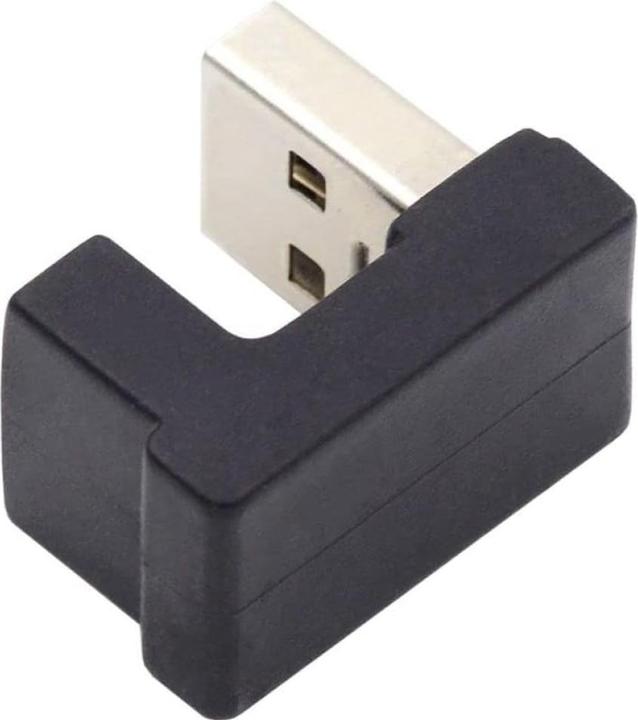 Image du produit PowerGuard USB-A vers USB-C 180 degrés d'angle en forme de U vers le haut adaptateur (mâle/femelle) (USB 3.1)