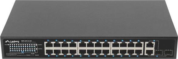 Immagine prodotto Lanberg Switch niezarządzalny PoE+/2x Combo Rack 19" Gigabit Ethernet (26 Porti)