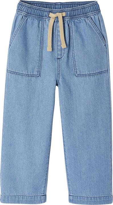 Vertbaudet Mädchen Loose-fit-Jeans mit Dehnbund, Bundweite verstellbar
