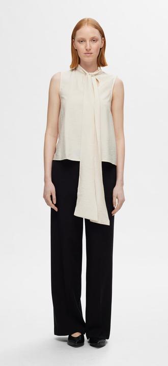 Actual product image Selected Femme Tie collar top without sleeves (40)