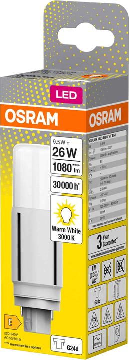 Produktbild Osram Dulux D (G24d, 9.50 W, 1080 lm, 1 x, E)
