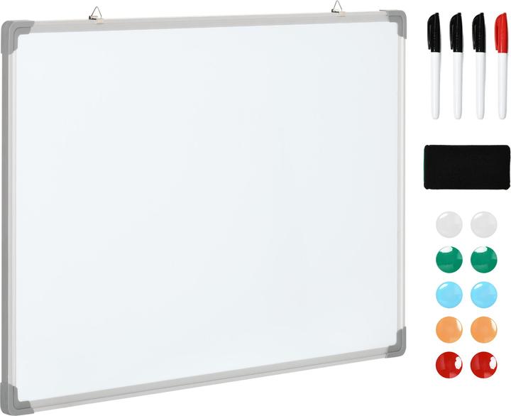 Actual product image Homcom Whiteboard with dry erase board, magnets and pens (90 x 60 cm)