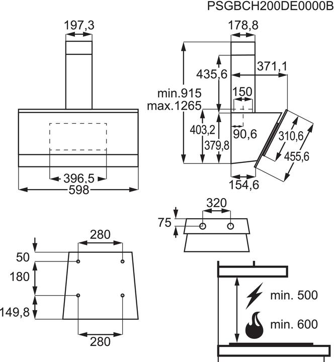 Actual product image Electrolux WOL6038CN (Wall hood)