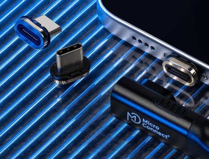 Actual product image MicroConnect Premium USB4 magnetic plug (USB 4.0)