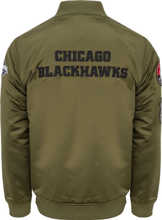 Produktbild Mitchell & Ness M&N Satin Bomber Jacke - PATCHES Chicago Blackhawks - S (S)