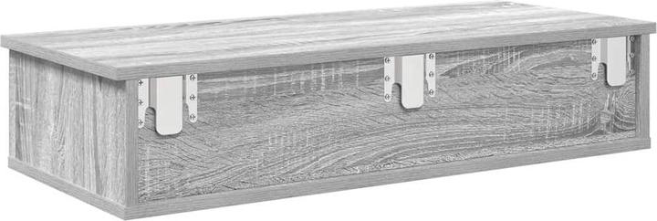Actual product image VidaXL Wall shelf with drawers Grey Sonoma 80x31x17 cm Wood-based material