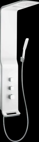 Produktbild hansgrohe Raindance Lift 180 2jet Duschpaneel Aufputz chrom/edelmatt : Farbe - Weiss/Chrom