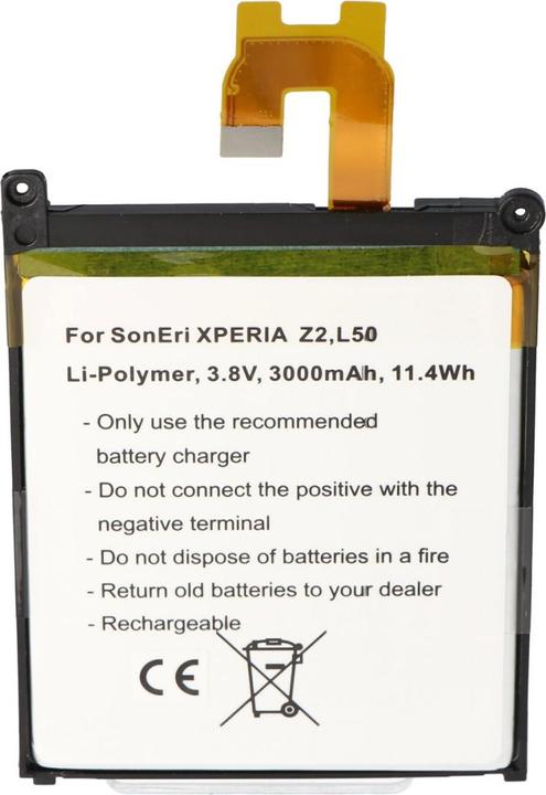 Immagine prodotto AccuCell Batteria Sony Ericsson Xperia Z2, L50, L50u, L50W, L50, Xperia L50T, L50W