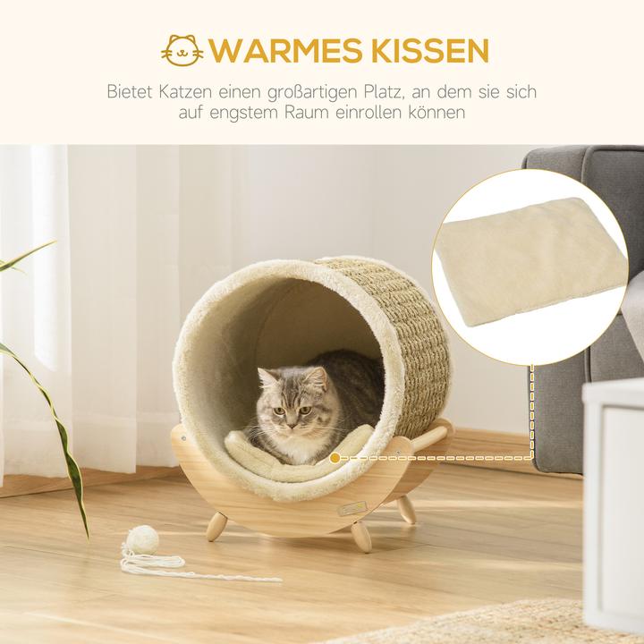 Actual product image PawHut Cat house with cushion (Cat)
