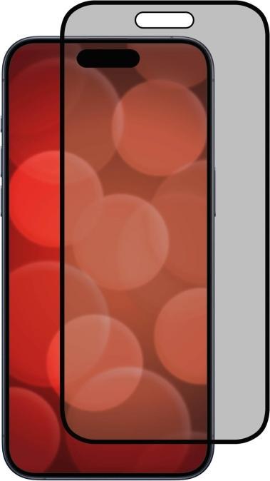 Immagine prodotto Displex Real Glass, Privacy Full Cover Panzerglas (1 Pezzo/i, Apple iPhone 15 Pro, Apple iPhone 15)