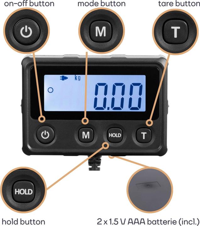 Produktbild Perel Digitale Postwaage mit externem Display - 100 kg / 10 g