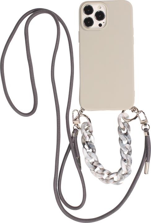 Image du produit PhoneLook Coque Gel silicone avec corde collier & chaîne de pierre décorative clair (Apple iPhone 13 Pro Max)