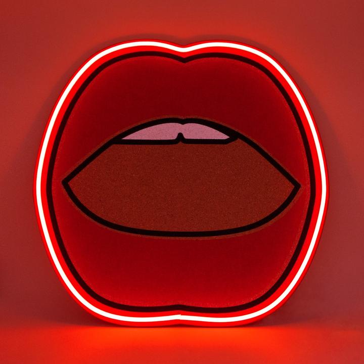Actual product image Locomocean LED Cork Pinboard - Mouth (Bulletin board, 45 x 10 x 44 cm)