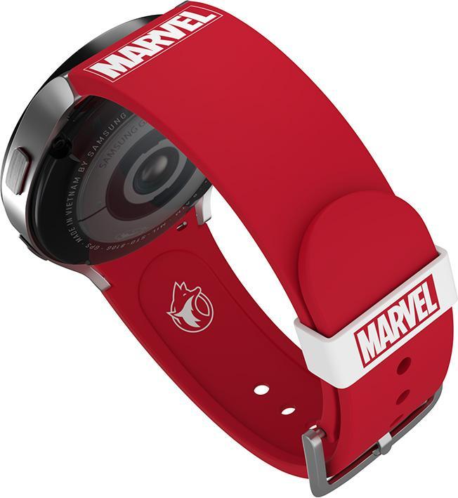 Actual product image Moby Fox Marvel Logo Samsung Smartwatch Band (Silicone, 4, Galaxy Watch 6, 5 Pro)