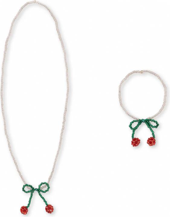 Actual product image Konges Slojd Pearly necklace & bracelet Cherry (PET)