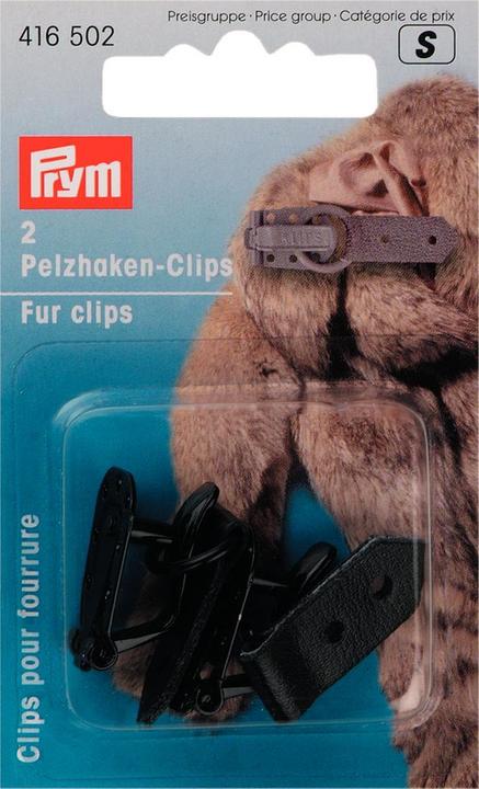 Produktbild Prym Pelzhaken-Clips, schwarz Karte 2 Stk.