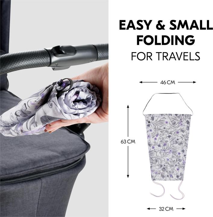 Actual product image Hauck Pushchair Sunshade Floral Grey