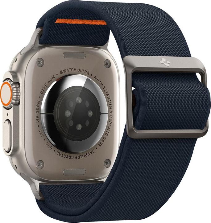 Actual product image Spigen Fit Lite Band for Apple Watch Series 42, 44, 45, 49 mm - navy (42 mm, 44 mm, 45 mm, 49 mm, Nylon, Fabric, Stainless steel)