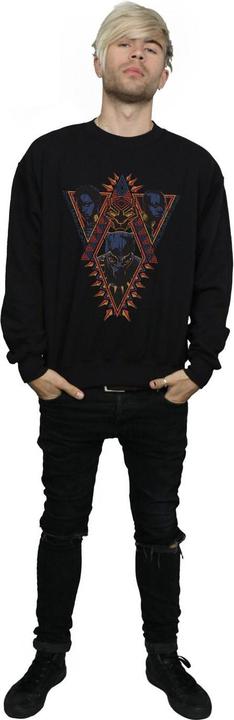 Immagine prodotto Felpa uomo Black Panther Tribal Heads in cotone (S)