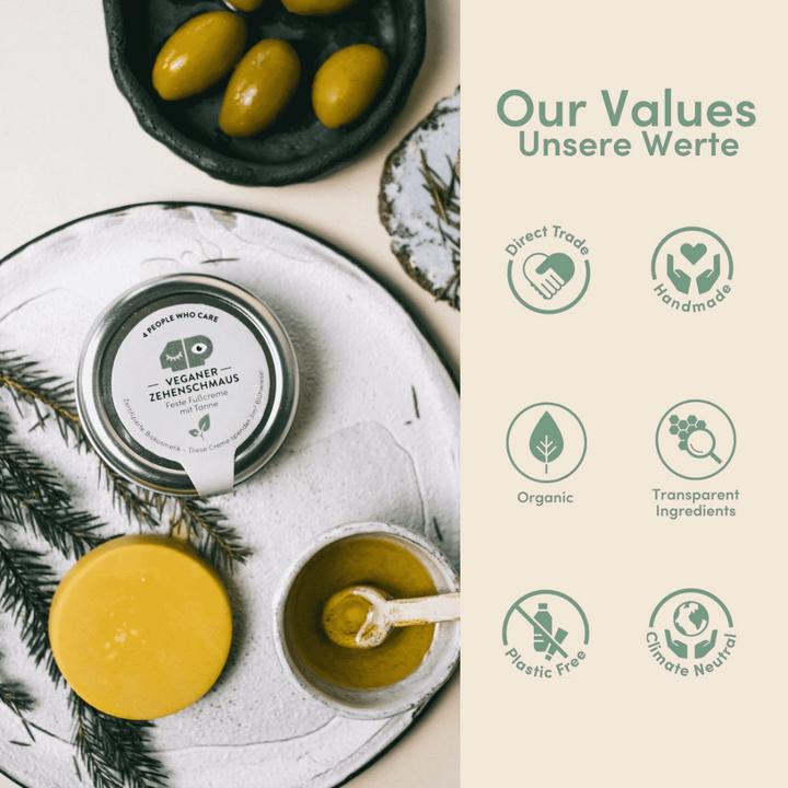 Immagine prodotto 4peoplewhocare Feste Fusscreme - Veganer Zehenschmaus (Nachfüller) (Pediluvio)