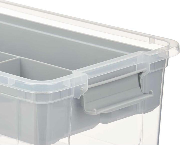 Produktbild Kipit Mehrzweckbox 02 1311 Grau Durchsichtig Kunststoff 9 L 35,5 x 17 x 23,5 cm (6 Stück) (9 l)