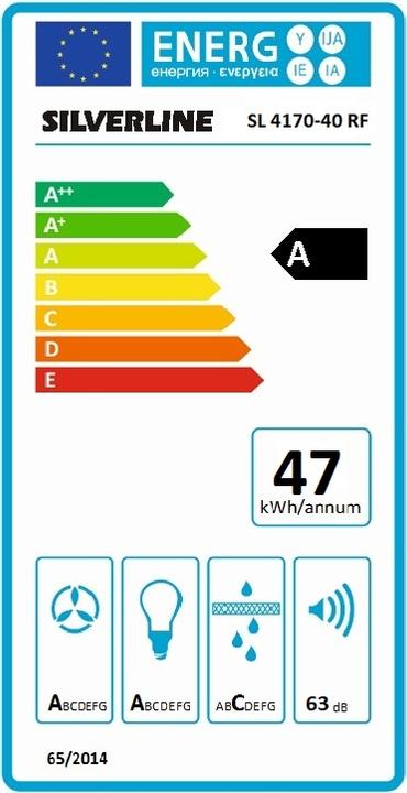 Label énergétique Silverline Mert Ada (Hotte îlot)