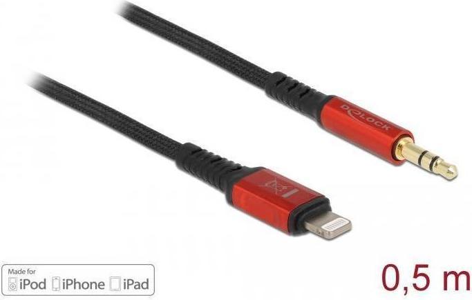 Actual product image Delock 86586 Audio Cable Lightning (0.50 m, Lightning)