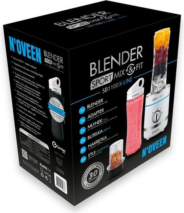 Produktbild Noveen Whisk SB 1100 Xline SPORT MIX & FIT blender white (EU-Stecker, 300 W)