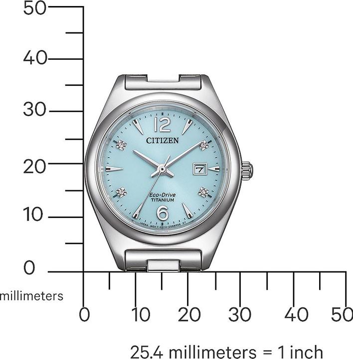 Produktbild Citizen EW2601-81M Eco-Drive Titanium Damenuhr 29mm 10ATM (Analoguhr, 29 mm)