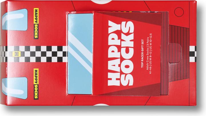 Immagine prodotto Happy Socks Confezione da 3 calzini Top Racer (confezione da 3, 41 - 46)
