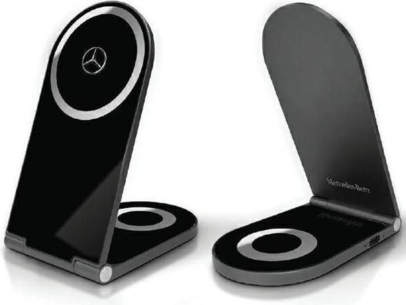 Produktbild Mercedes składana ład. indukcyjna 2w1 MEMFBGSLK 15W czarny/black Silver Star MagSafe (15 W)