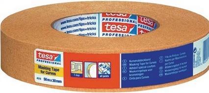 Actual product image tesa Crepe tape krepp® 4319 heavily creped light brown length 50 m width 38 mm (38 mm)