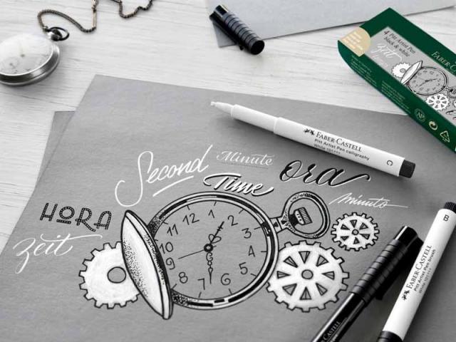 Image du produit Faber-Castell Stylo d'artiste Pitt Pinceau Encre Crayon (Blanc, 1 x)