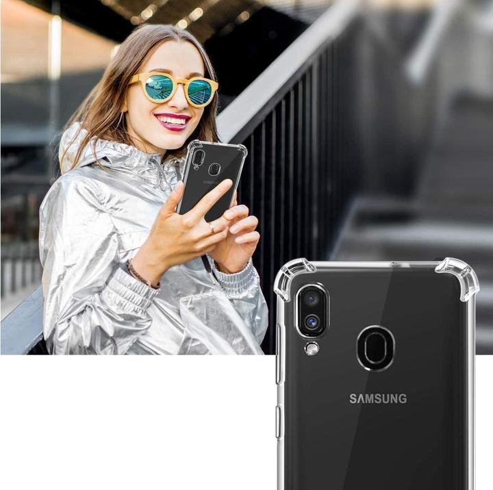 Actual product image Screenguard Samsung Galaxy A40 Case Crystal Soft Airbag Bumper (Samsung Galaxy A40)