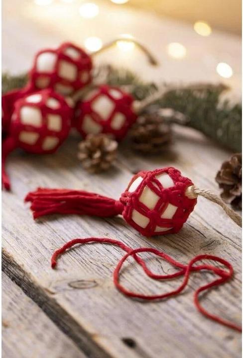 Produktbild Creativ Company Bastelset Weihnachtskugeln Macrame