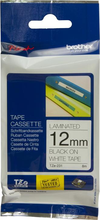 Immagine prodotto Brother TZe-231 (1.20 cm, Bianco, Nero)