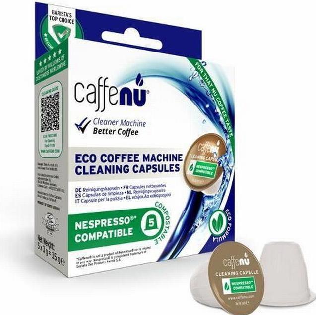 Produktbild Caffenu Eco Formula Reinigungskapseln Nespresso comp. 5pk -&gt min 10 stk