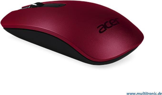 Immagine prodotto Acer Mouse senza fili sottile e leggero, piccolo ricevitore nano rosso, design elegante e sottile (Senza fili)