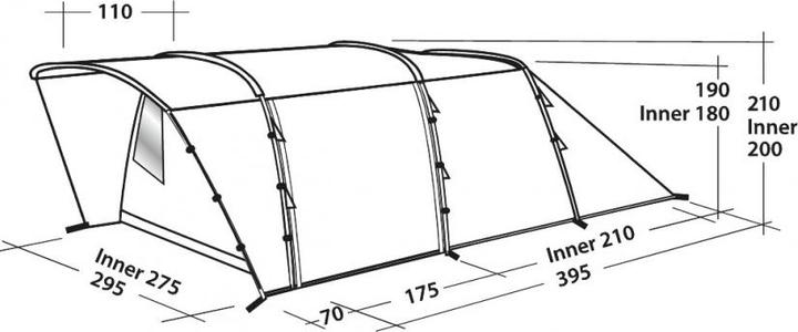 Actual product image Easy Camp Palmdale 500 (Tunnel tent, 16.50 kg, 5 persons)