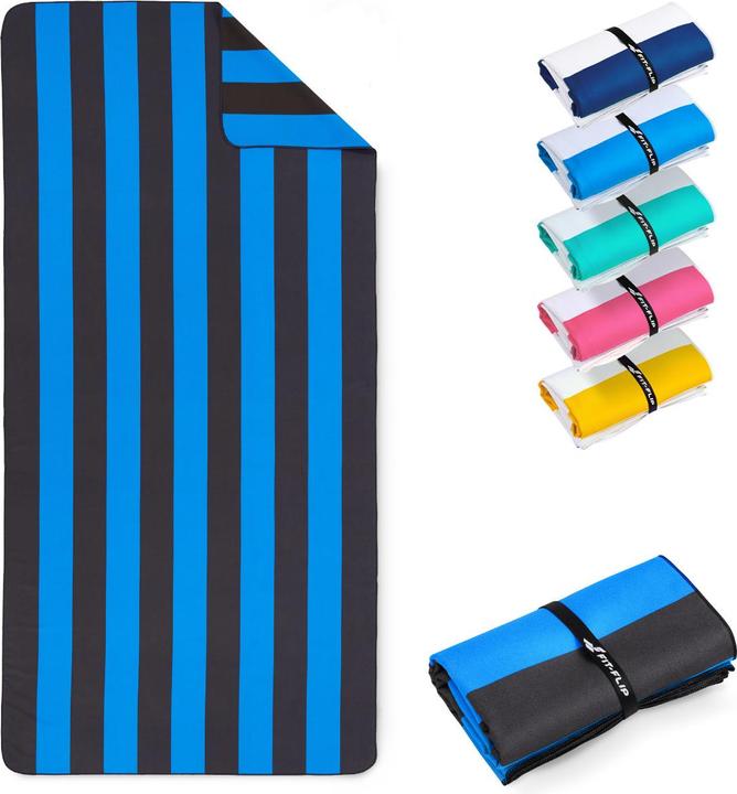 Actual product image Fit-Flip Strandtuch XXL Mikrofaser schnelltrocknendes Badetuch 200x90cm (200 x 90 cm)